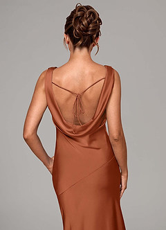 Azazie Rylina Bridesmaid Dresses Cedar Rose Mermaid Stretch Satin Dress image2