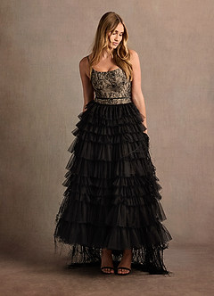 Leia Black Ruffle Maxi Dress image6
