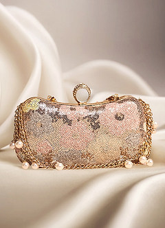 front Clutch mit Paillettenverzierung