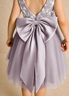 Azazie Butterfly Flower Girl Dresses Dusk A-Line Lace Dress image6
