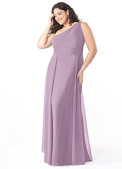 Azazie Dallas Bridesmaid Dresses Wisteria A-Line One Shoulder Chiffon Dress image8