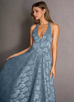 Isabeau Dusty Blue Midi Dress image4