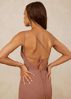 Christian Siriano Bridal for Azazie 1003 Brautjungfernkleider Etui One-Shoulder Chiffon Kleid Bronzer image6