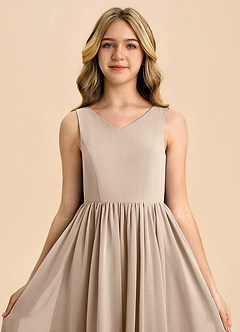 Azazie Hathaway Junior Klä av A-Line i Chiffong Rosett image6