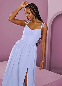Barbie ♥ Azazie Abiti da Damigella Abito A-Line in Chiffon Plissettato Lavanda image11