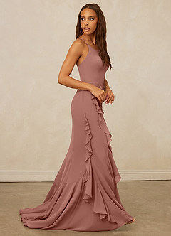 Christian Siriano Bridal for Azazie 1006 Bridesmaid Dresses Cedar Rose Mermaid Ruched Chiffon Dress image5