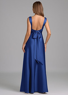 Azazie Beatrice Bridesmaid Dresses Royal Blue A-Line Sweetheart Neckline Stretch Satin Dress image6