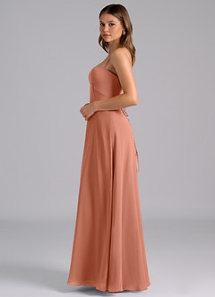 Azazie Valentine Jurken voor bruidsmeisjes Jurk van Chiffon met A-Lijn Korset Meer Gesneden image4