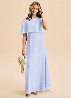 Azazie Maris Junior Vestido de Lavanda de Gasa de Corte en A image1