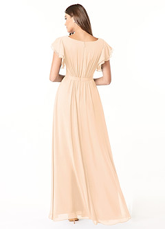 Azazie Daphne Modest Bridesmaid Dresses A-Line Ruffled Chiffon Floor-Length Dress image6
