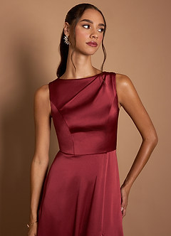 Sorrelle Dark Red Maxi Dress image3