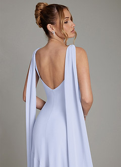 Azazie Essence Vestidos de damas de honor Vestido de Lavanda de Gasa de Corte Recto image9