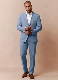 front Owen Dusty Blue Lightweight Tailored Suit Jacket