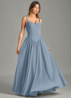 Azazie Evadina Suknie dla druhen Linia A Gorset Szyfon Do ziemi Sukienka image3