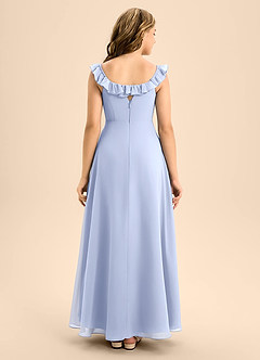 Azazie Callie Junior Ice A-Line Ruched Chiffon Dress image2