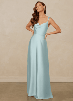 Christian Siriano Bridal for Azazie 1001 Bridesmaid Dresses Mist A-Line Sweetheart Neckline Stretch Satin Dress image3