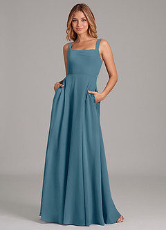 Azazie Shaude Bridesmaid Dresses Bermuda A-Line Pleated Chiffon Dress image1