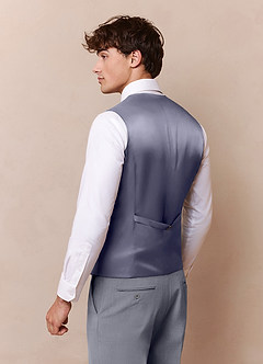 front Savile Grey Wool Blend Suit Vest
