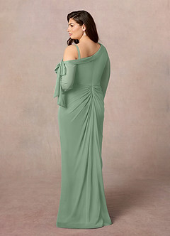 Azazie Marna Abiti per la Madre della Sposa Abito Tubino in Maglia Monospalla Matcha image9