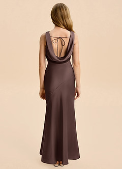 Azazie Rylina Junior Ganache Mermaid Stretch Satin Dress image2