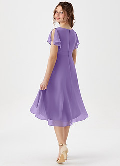 Azazie Graciela Junior Tahiti A-Line Pleated Chiffon Dress image6