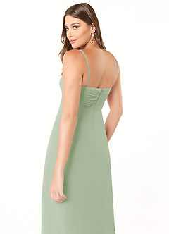 Azazie Justina Bridesmaid Dresses Dusty Sage A-Line Sweetheart Neckline Chiffon Dress image6