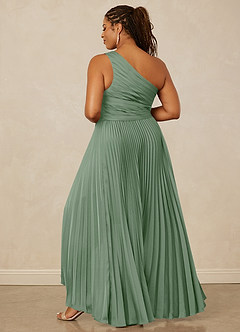 Christian Siriano Bridal for Azazie 1008 Bridesmaid Dresses Matcha A-Line One Shoulder Stretch Satin Dress image14