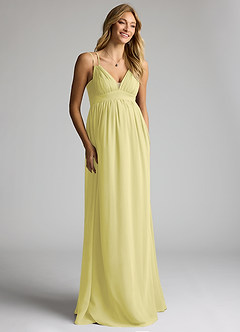 Azazie Emree Maternity Bridesmaid Dresses A-Line Chiffon Floor-Length Dress image3