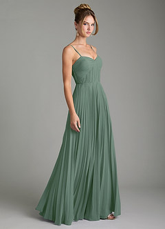 Azazie Teagan Bridesmaid Dresses Eucalyptus A-Line Sweetheart Neckline Chiffon Dress image5