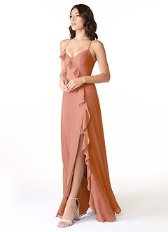 Azazie Tarni Bridesmaid Dresses MAI TAI A-Line Chiffon Dress image3