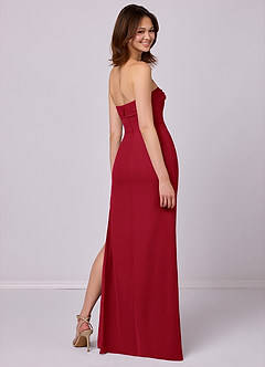 Barbie ♥ Azazie Bridesmaid Dresses Scarlet Sheath Strapless Chiffon Convertible Dress image6