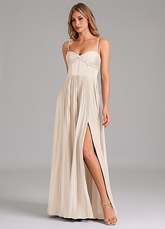 Azazie Akiko Bridesmaid Dresses White Alabaster A-Line Sweetheart Neckline Stretch Satin Dress image4