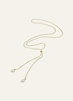 front Pearl Bolo Back Necklace