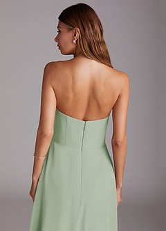 Azazie Wren Bridesmaid Dresses Dusty Sage A-Line Strapless Chiffon Dress image8