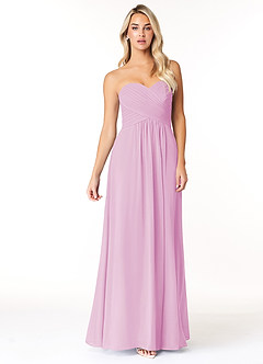 Azazie Yazmin Bridesmaid Dresses Candy Pink A-Line Sweetheart Neckline Chiffon Convertible Dress image4