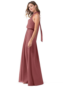 Azazie Landry Brautjungfernkleider A-Linie Plissee Gittergewebe Kleid Amethyst image3