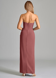 Azazie Anaïs Jurken voor bruidsmeisjes Jurk van Chiffon met Kolom Strapless Amethist image2