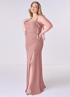 Barbie ♥ Azazie 신부 들러리 드레스 인어 쉬폰 플로어 길이 드레스 image9