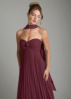 Azazie Tempest Bridesmaid Dresses Cabernet Empire Corset Chiffon Convertible Dress image8