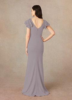 Azazie Peppermint Abiti per la Madre della Sposa Abito Sirena in Crepe Elasticizzato Increspato con Scollo a U Dusk image4