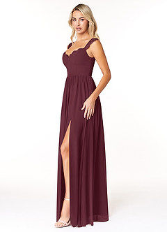 Azazie Cleobella Bridesmaid Dresses A-Line Sweetheart Lace Chiffon Floor-Length Dress image3