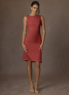 Kennedy Terracotta Structured Stretch Dress