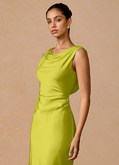 Robe Maxi Vert Citron Evarine image6
