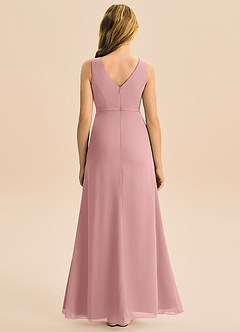 Azazie Floris Junior Jurk van Chiffon met A-Lijn Geplooid Stoffige Roos image3