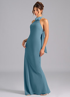 Azazie Velli Bridesmaid Dresses Bermuda Mermaid Bow Chiffon Dress image1