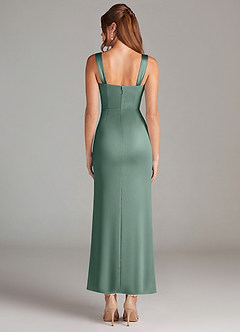 Azazie Denice Šaty pro družičky Pouzdro Plisovaný Strečový satén Délka po kotníky Šaty image2