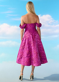 Robe Mi-Longue Fuchsia Barbie™ ❤ AZAZIE 4014 image6