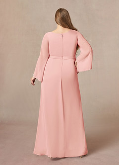 Azazie Belinda Mother of the Bride Dresses Rosette A-Line V-Neck Pleated Chiffon Dress image7