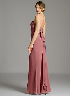 Azazie Ailanie Brudtärnklänningar Klä av Sjöjungfru i Chiffong Axelbandslös Ametist image6