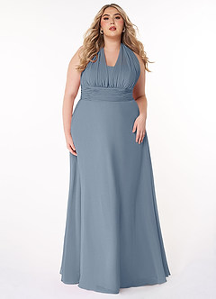 Azazie Fifi Bridesmaid Dresses Twilight A-Line Strapless Chiffon Convertible Dress image12